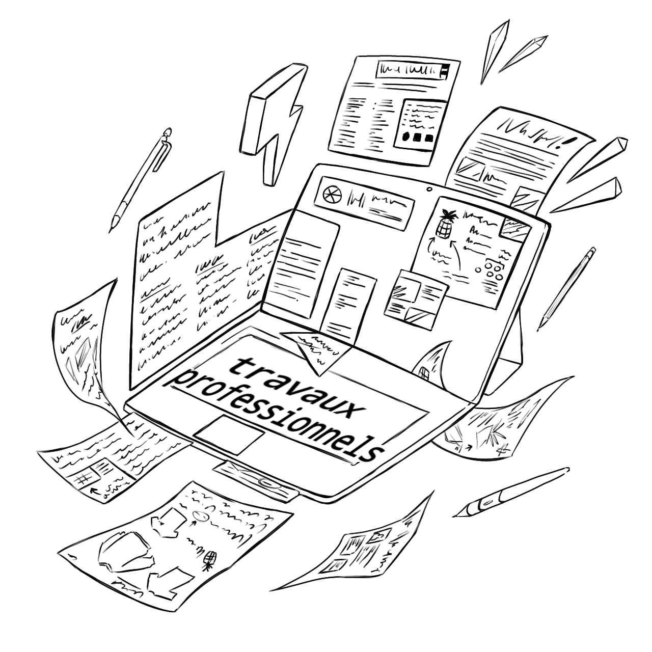 Lien vers la page de mes travaux professionnels